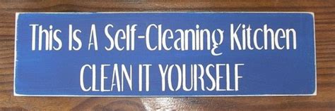 Self Cleaning Kitchen Sign Printable