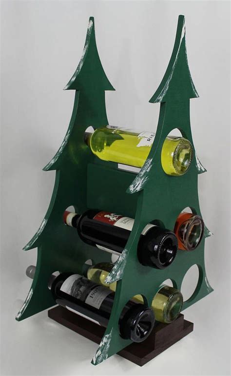 Christmas Tree Wine Rack Holiday Tree Wine Bottle Holder 6 Etsy Holiday Wine Wine Rack