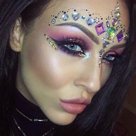 Festival Jewels Eye Makeup Rave Rhinestones Glitter Fleek