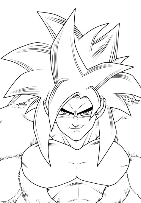 Dibujos Para Colorear De Dragon Ball Z Goku Fase 4