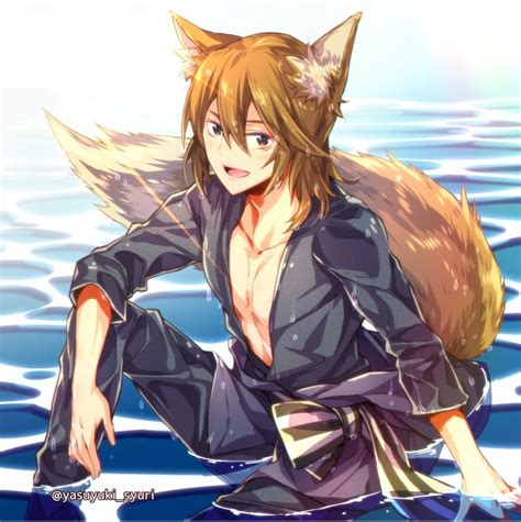 Anime Boy Kitsune Fox