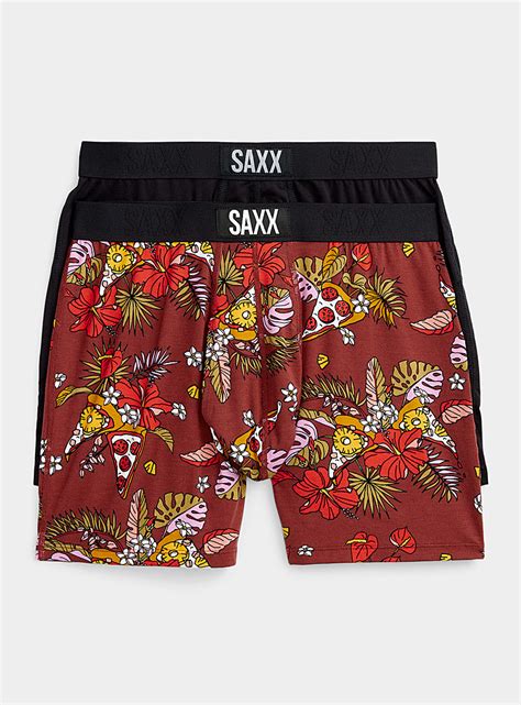 Pizza And Flowers Boxer Briefs Ultra 2 Pack Saxx Shop Mens