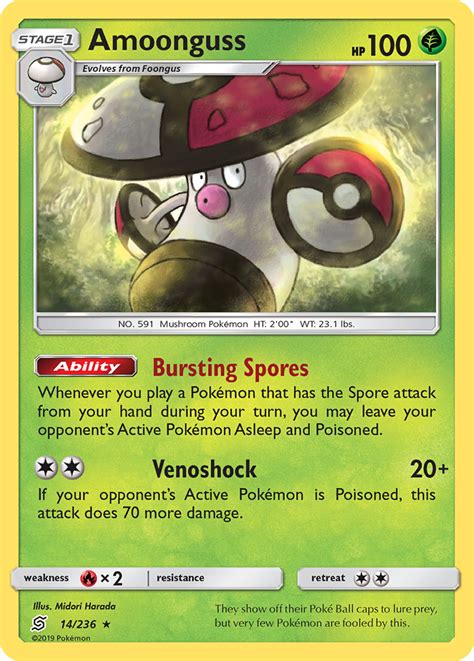 Color:r weakness:l fire pokemon with lightning weakness. Amoonguss Unified Minds Card Price How much it's worth ...