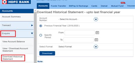 Go to account tab, however you will see this tab once you logged in. How to View and Download HDFC Bank Account Statement online?