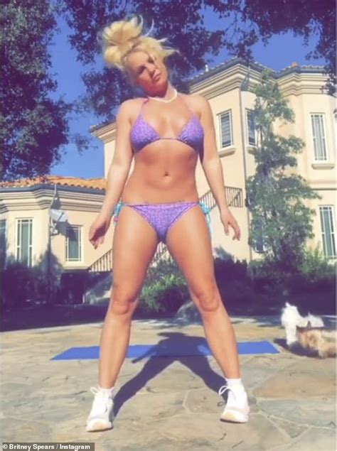 Britney Spears Slithers In Snakeskin Patterned Bikini In Sultry