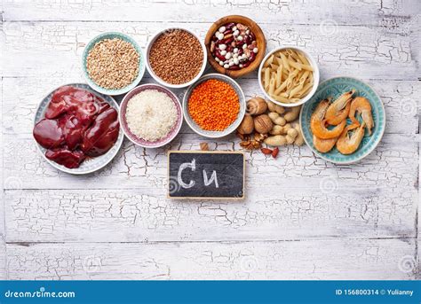 Natural Products Sources Of Copper Stock Photo Image Of Dietary