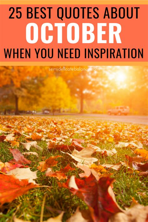 25 Best October Quotes When You Need Some Inspiration