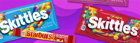 Skittles And Starburst Variety Pack Full Size Chewy Candy