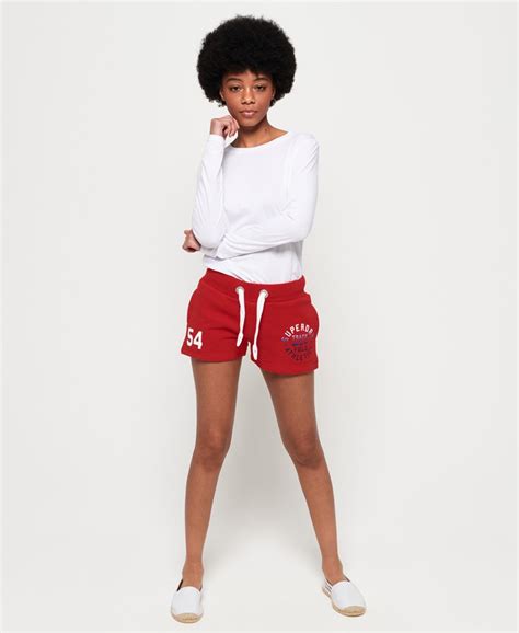 Womens Track And Field Lite Shorts In Red Superdry
