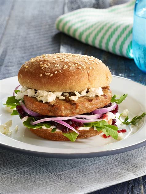 Cranberry And Feta Turkey Burger Recipe Honeysuckle White