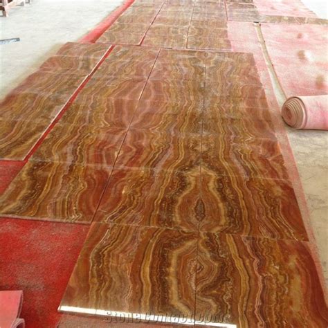 Red Multicolor Onyxtiger Red Onyx Floor Tilered Wood Vein Onyx Slab