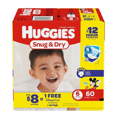 Huggies Snug And Dry Diapers Size 6 Big 60 Count 43133 The Home Depot