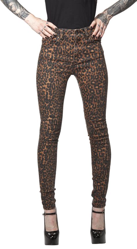 tripp high waisted leopard skinny jeans