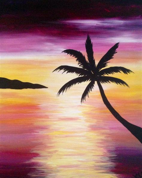 Pink Bliss By Ashley Howard Paint Nite Paintings Sunset Painting