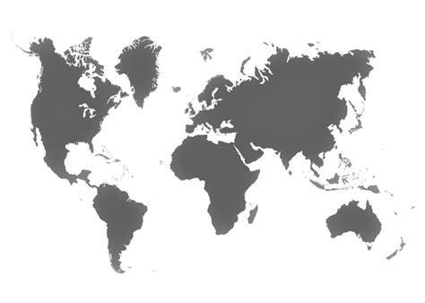Map Of The World On A White Background Itw Rippey