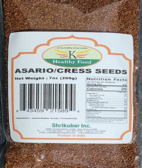 Healthy Foods Asario Cress Seeds 200gm 52950 Buy Indian Spices Online