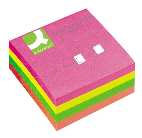 Notisblock Quick Notes 76x76mm Cube Neon Wulff Supplies