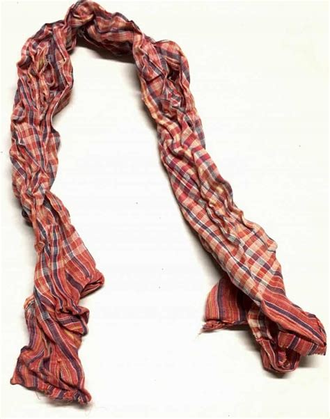 Viet Cong Scarf Red And White Vertical Blue Stripes Enemy Militaria