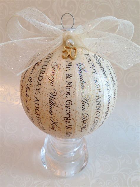The best wedding anniversary gifts for parents include the whole. Pin on Anniversary Gift & Party Ideas ~ Personalized Ornaments