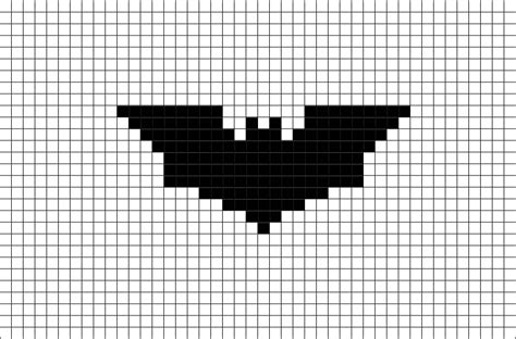 Batman Pixel Art With Grid Easy Batman Perler Bead Pattern Pixel Art Grid