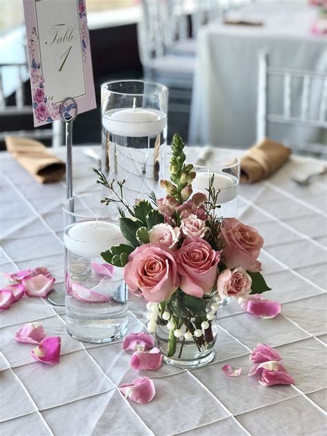 Pink Small Centerpiece Small Centerpieces Wedding Flowers Table
