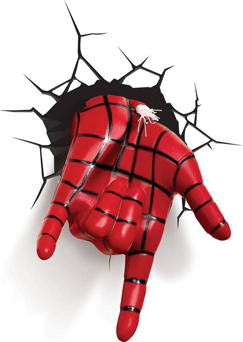 Marvel Spiderman Hand Wall 3d Deco Natlampe Pris