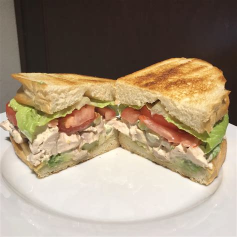 [homemade] Smoked Chicken Salad Sandwich On Sourdough R Food