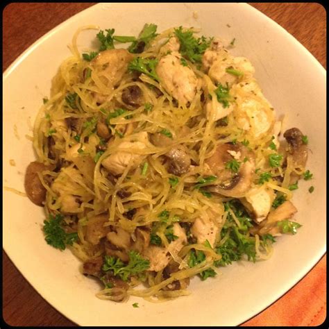 Foodie In A Paleo World Spaghetti Squash With Mushrooms