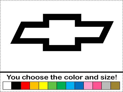 Chevy Emblem Drawings Chevy Bowtie Symbol Logo Emblem Vinyl Decal Car