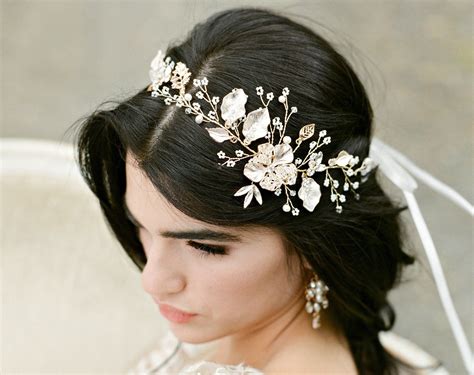 Couture Bridal Headpieces Created With Swarovski Crystals Simulated
