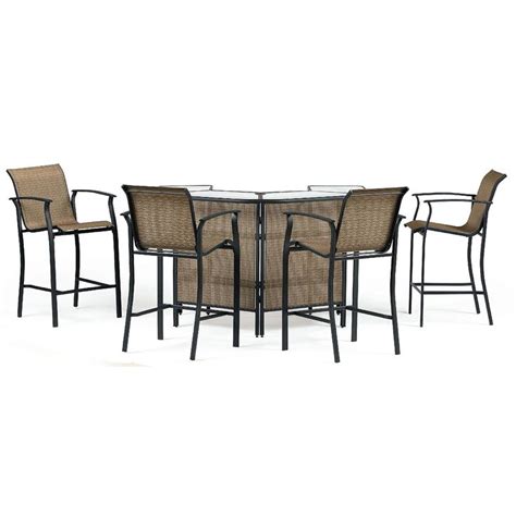 Grab A Drink With The Garden Oasis Harrison 5 Piece Outdoor Bar Set