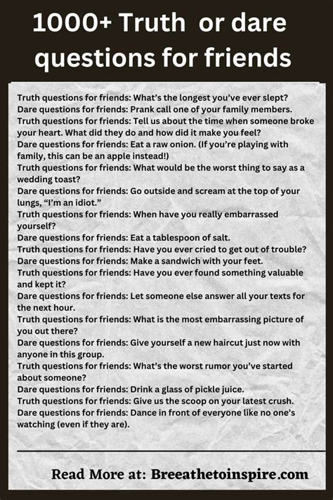 Truth Or Dare Questions For Friends In 2023 Truth Or Dare Questions