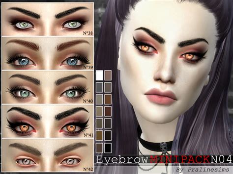 Sims 4 Ccs The Best Eyebrow Minipack By Pralinesims