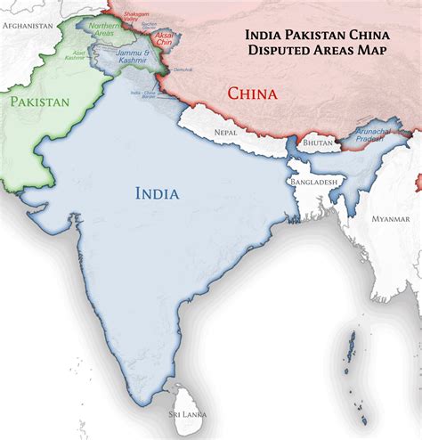 Fileindia Pakistan China Disputed Areas Mappng