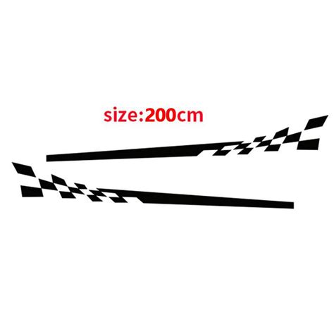 buy black 2pcs side body stripes racing race jdm car vinyl sticker decal at affordable prices