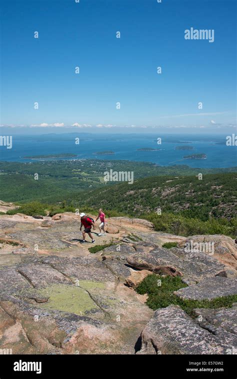 Maine Bar Harbor Acadia National Park View Of Bar Island Accessed