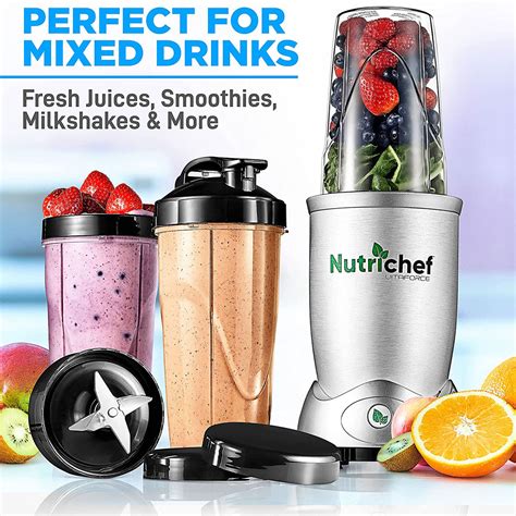 Nutrichef Professional Kitchen Countertop Blender W 10 And 24 Oz Cups