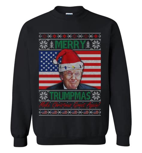 Donald Trump Ugly Christmas Sweater Merry Trumpmas Ugly Sweater