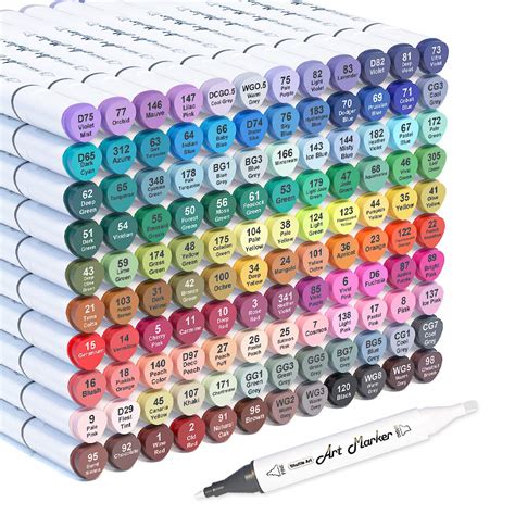 Buy 120 Colours Art Pens Shuttle Art Dual Tip Alcohol Art Markers Plus