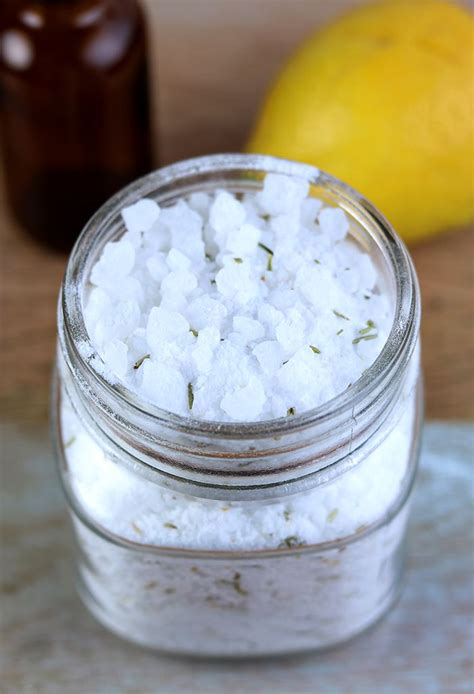 Lemon Rosemary Detox Bath Salt Recipe Natural Herbal
