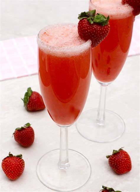 strawberry mimosa is a pretty pink champagne cocktail recipe strawberry mimosa prosecco and