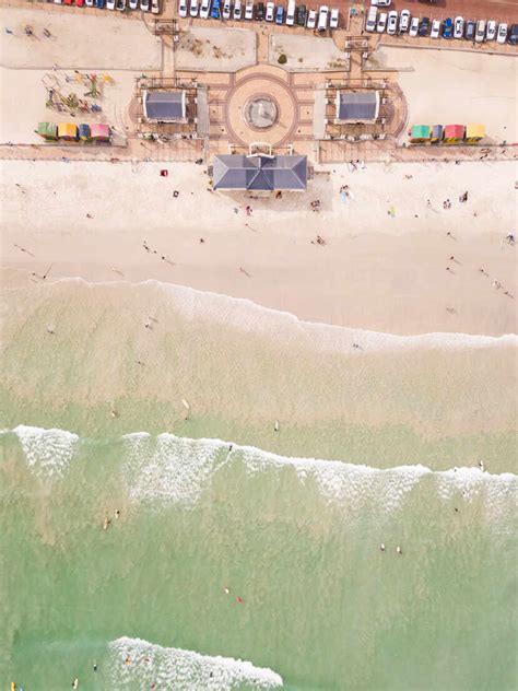 Aerial View Of Muizenberg Beach At Cape Town South Africa Stock Photo
