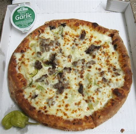 Review Papa Johns Philly Cheesesteak Pizza The Impulsive Buy