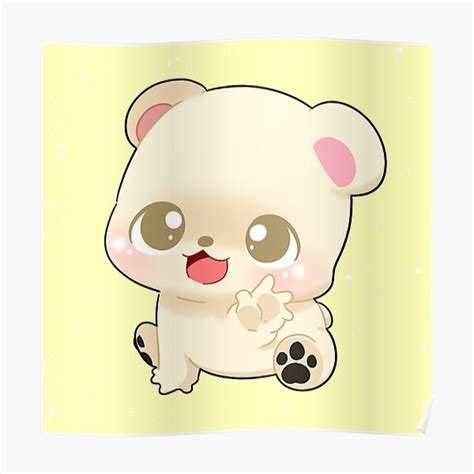 Chibi Polar Bear Poster For Sale By Missymoomedia Redbubble