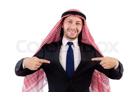 Arab Businessman Isolated On White Stock Image Colourbox