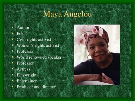 Ppt Maya Angelou Powerpoint Presentation Free Download Id5707824