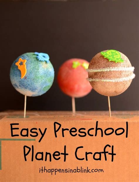 Easy Preschool Planet Craft From It Happens In A Blink Space Activities