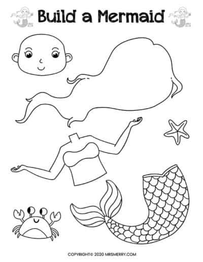 Build Your Own Mermaid Free Mermaid Printables Mrs Merry