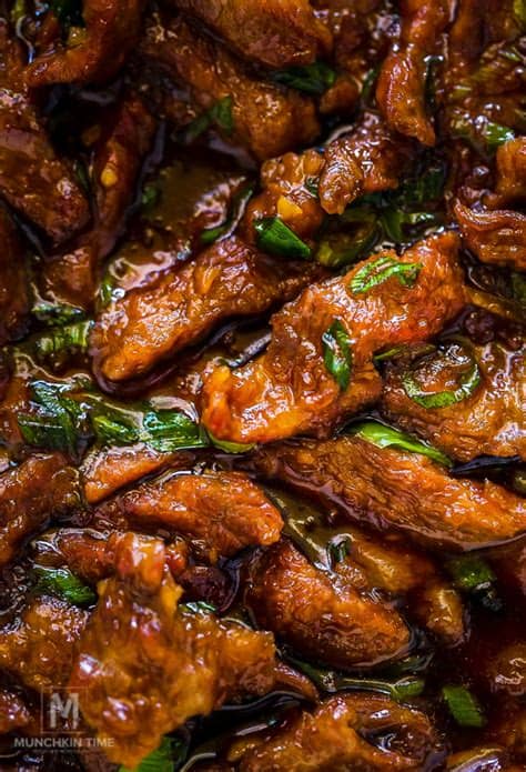 Photos of mongolian beef and spring onions. Mongolian Beef 30 Minute Recipe - Munchkin Time