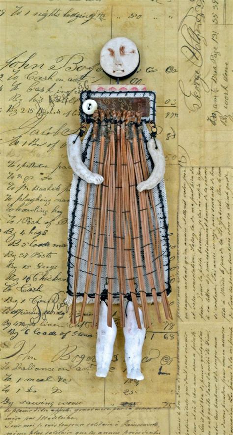 Carla Trujillo Mixed Media Artist Completed Pine Needle Art Doll
